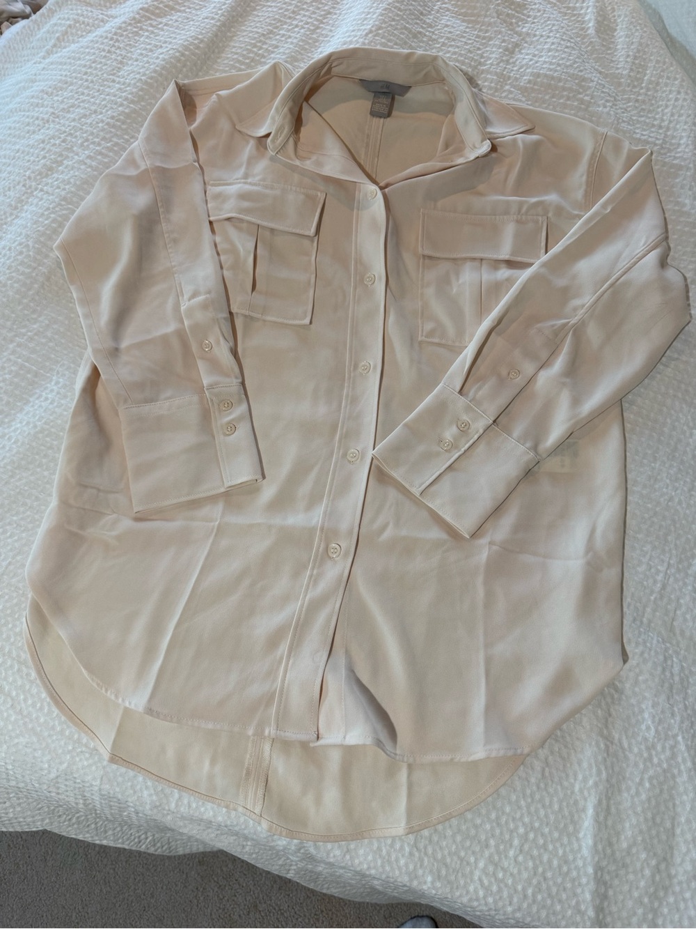 Cream H&M Button-Up Shirt